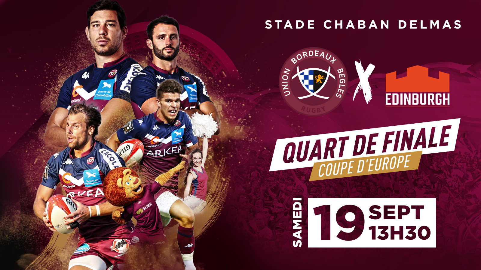 UBB - Edimbourg en demi-finale de Coupe d'Europe